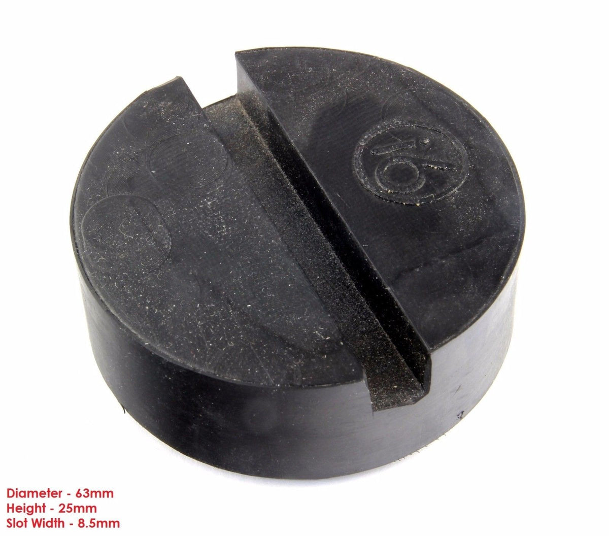 Rubber pad with slots, hydraulic ramp, jack, jacking pad adapter trolley jack