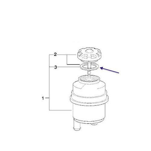 BMW Power Steering Oil ATF Reservoir Cap Seal 1128333 32411128333