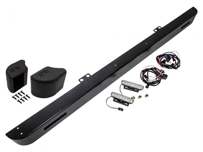 Defender Front Bumper with End Caps & LED Lights Part DA9500XS