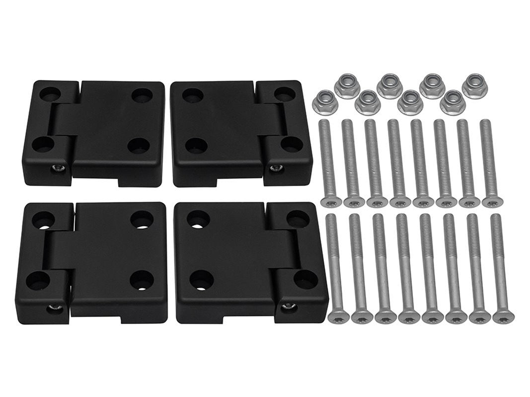 SERIES DEFENDER Aluminium Rear Side Door Hinge Kit Anodised Black Finish DA1306