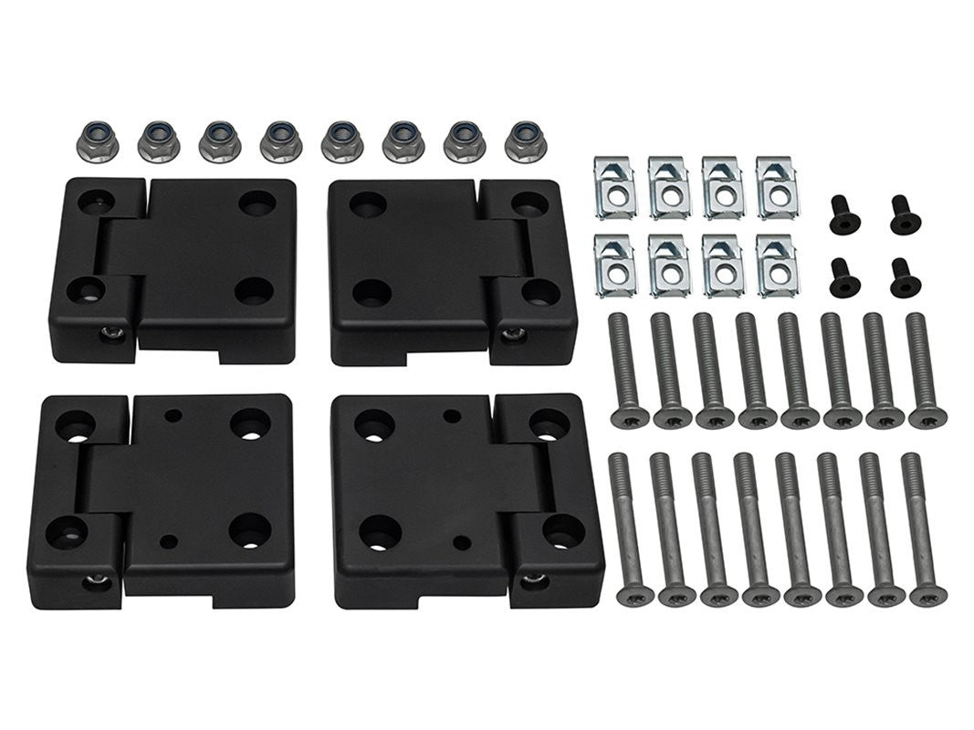 LR SERIES DEFENDER Full Aluminium Front Door Hinge Kit in Anodised Black DA1305
