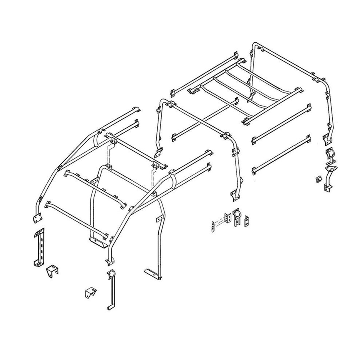 Safety Devices Roll Cage L172 Station Wagon Multi Point Bolt In Part RBL1727SSS