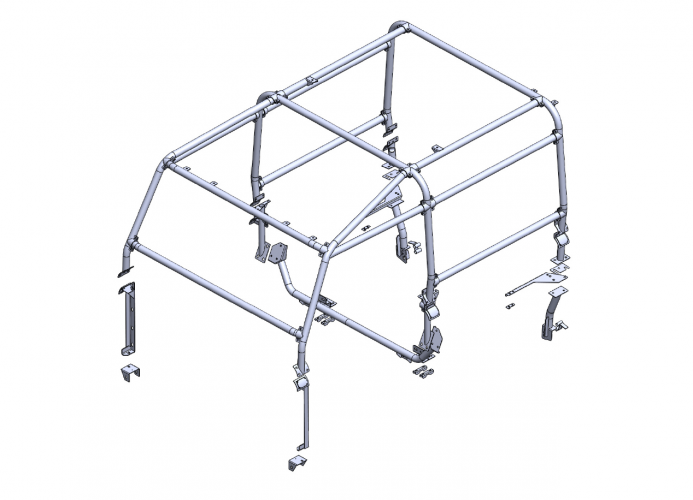 Safety Devices Roll Cage L213 Station Wagon & Hard Top 6 Point Bolt-in Part RBL2137SSS