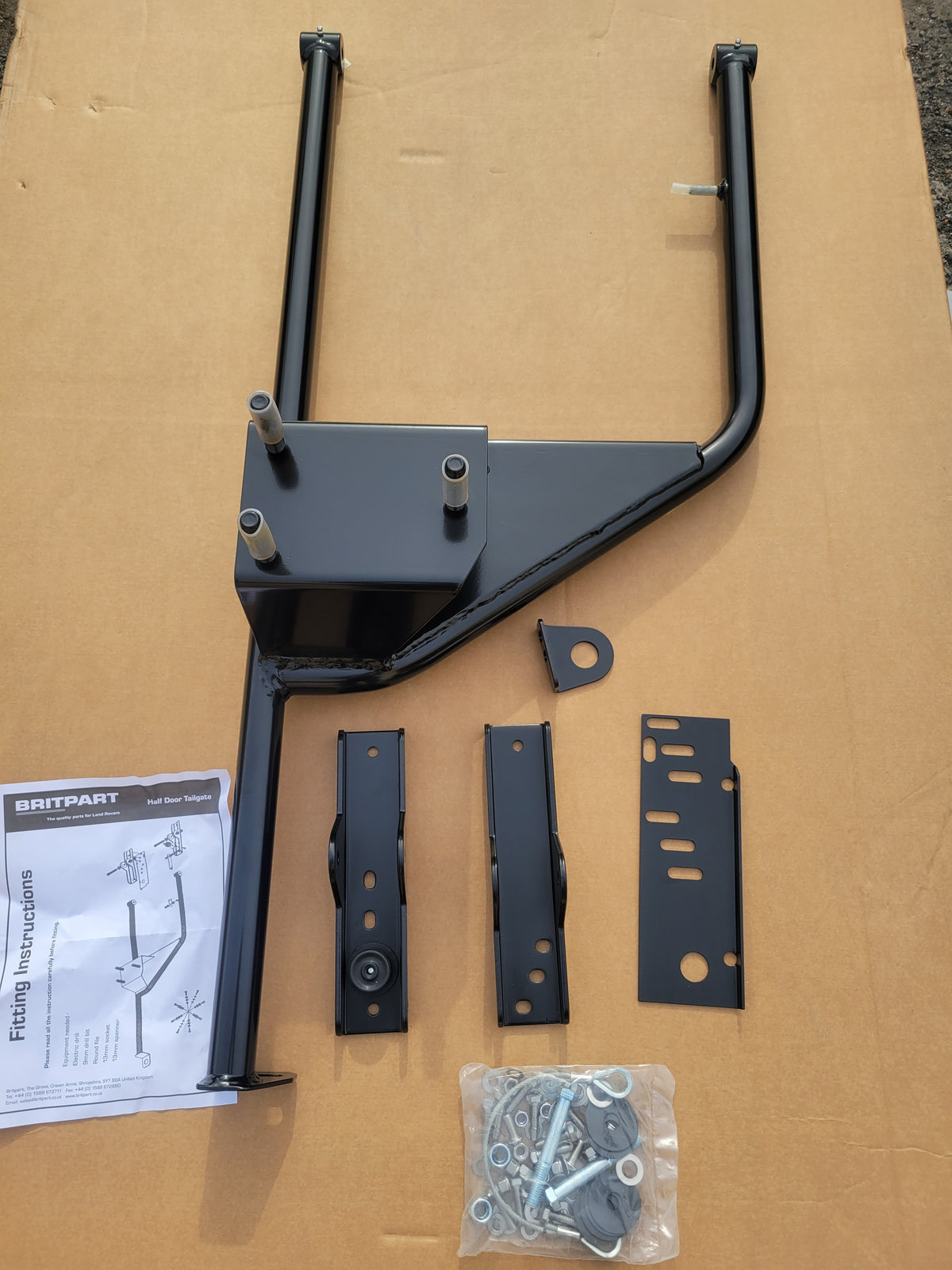 LR DEFENDER -16 Spare Wheel Carrier Swing Away Rear Half Door Mount DA2274