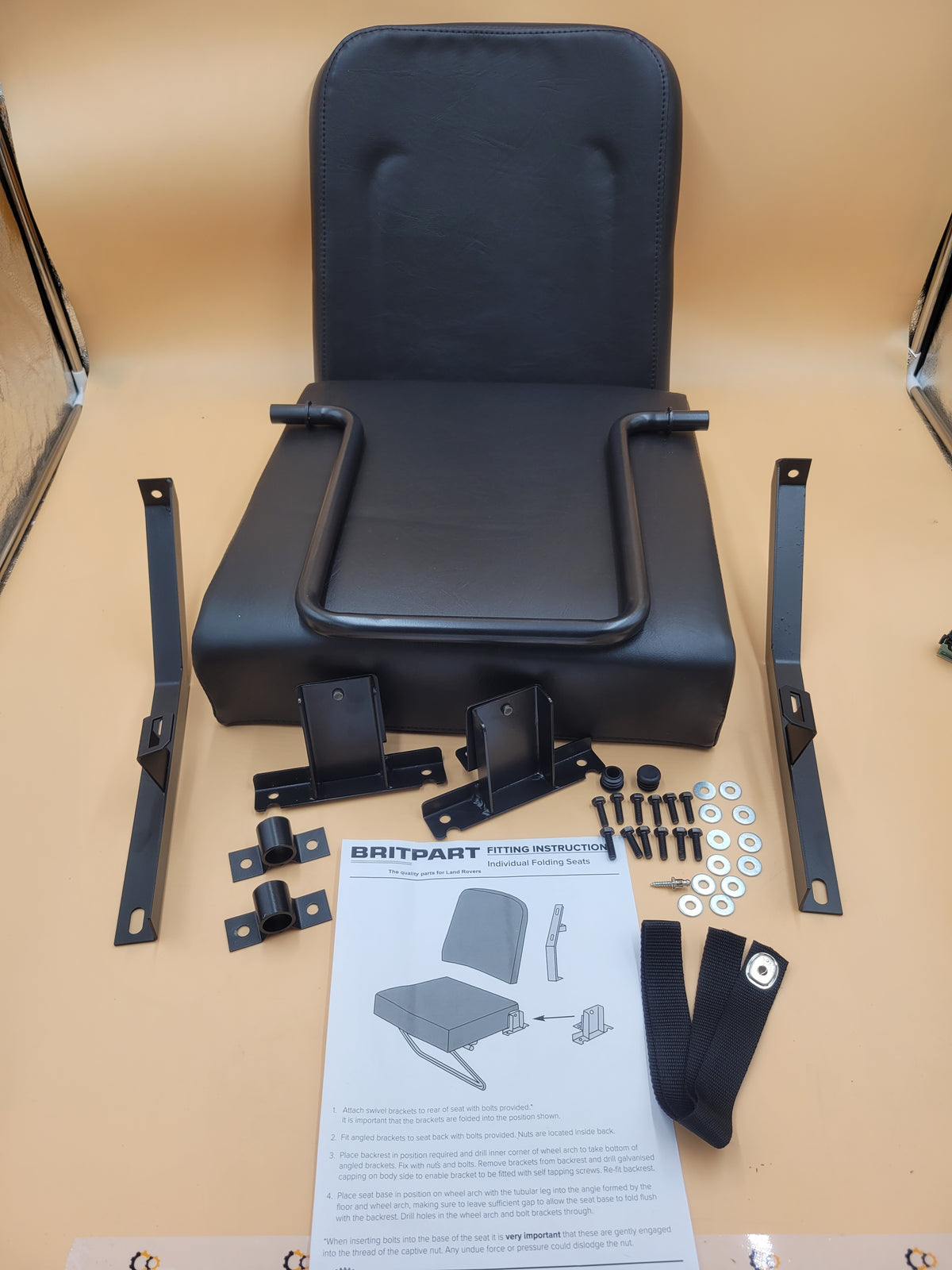 Seat Rear Fold Up Vinyl Black Part DA4067