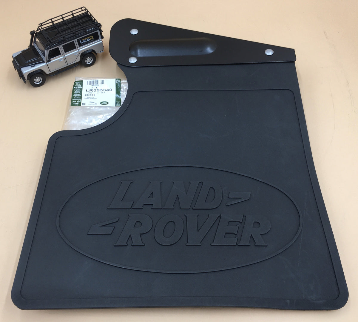 LR DEFENDER 90' -16 Rear LH Mudflap With Bracket & LR Logo Genuine LR055340LR