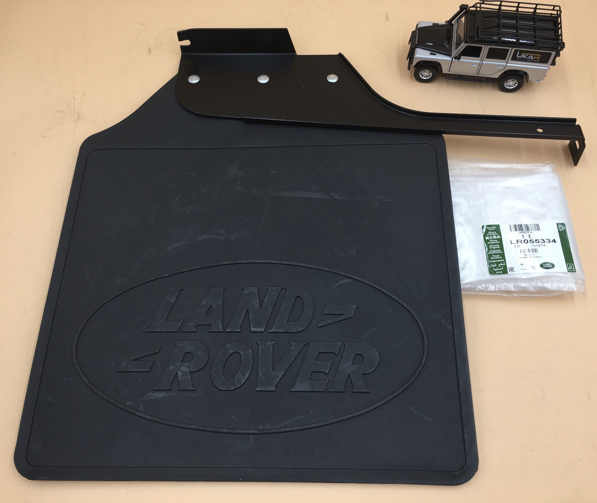 LR DEFENDER 110/130 Mudflap Rear LH With Bracket & LR Logo Genuine LR055334LR