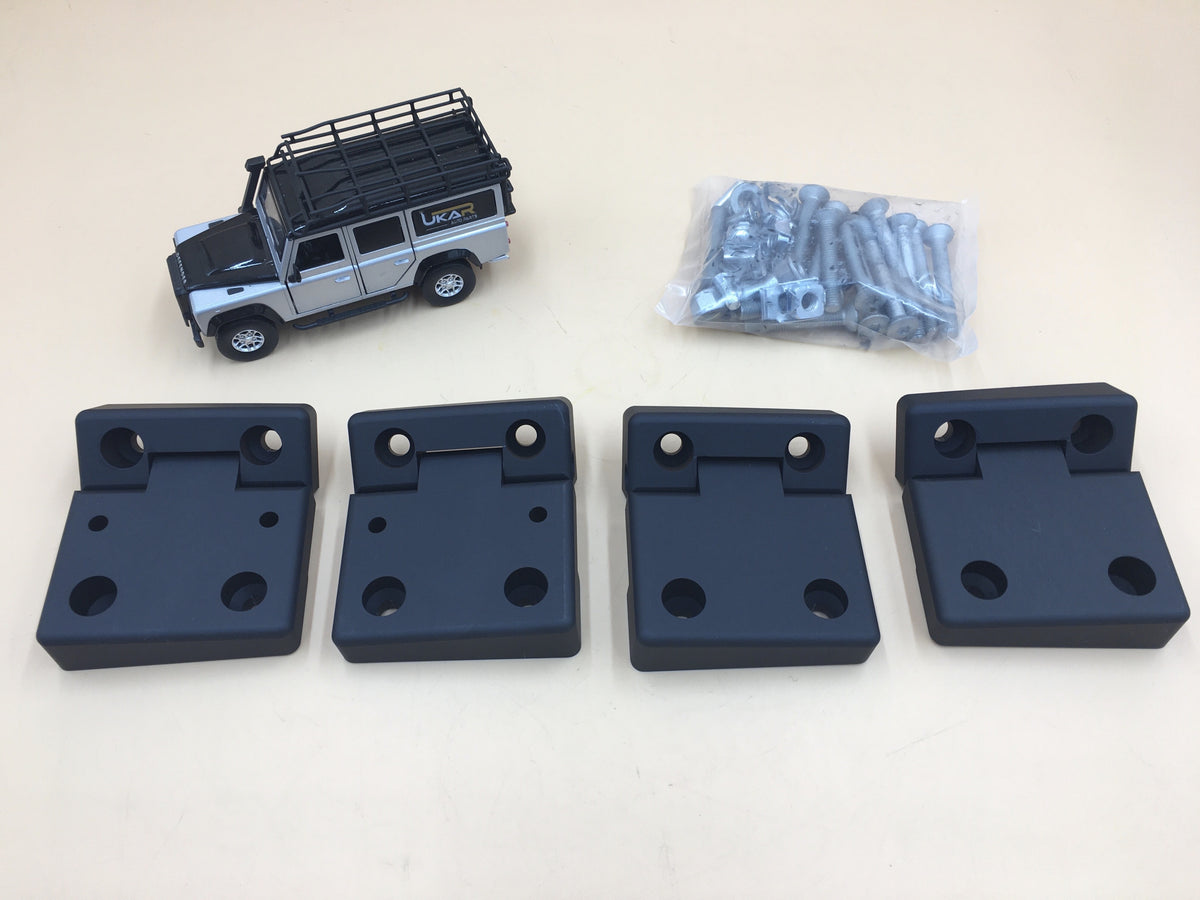 LR SERIES DEFENDER Full Aluminium Front Door Hinge Kit in Anodised Black DA1305