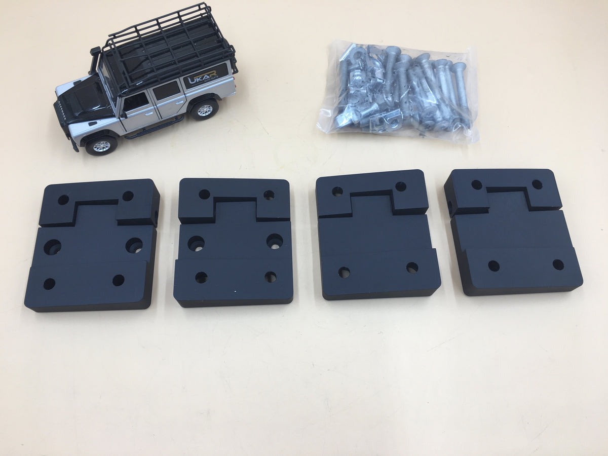LR SERIES DEFENDER Full Aluminium Front Door Hinge Kit in Anodised Black DA1305