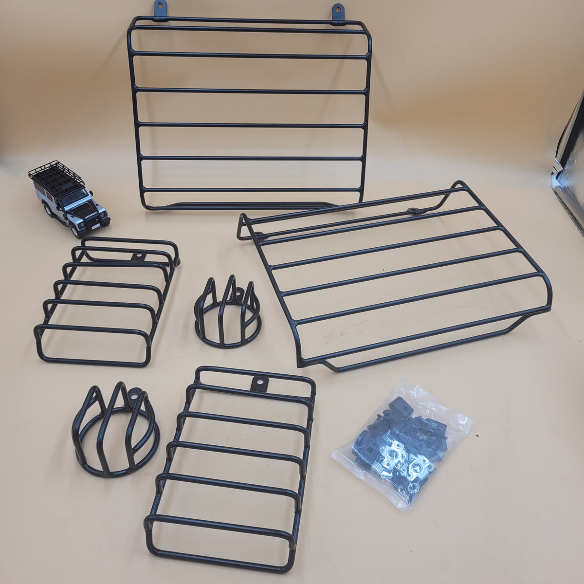 TD5 2003 ONWARD FRONT & REAR LAMP GUARD KIT WOLF STYLE KIT DA4400