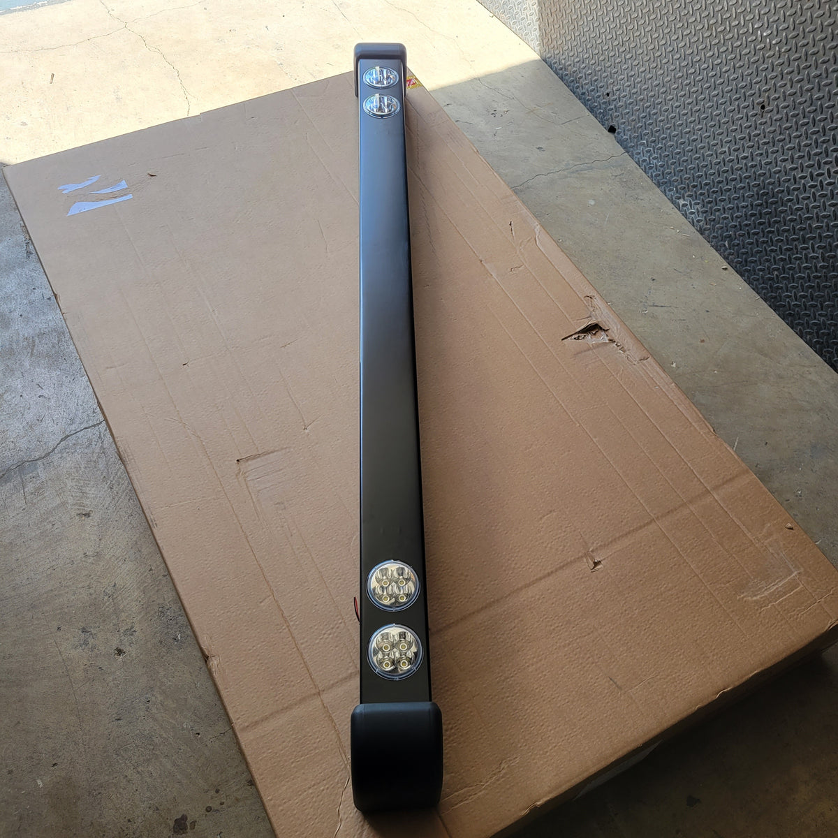 LR Defender Front Bumper with Twin Round LED Lights Part BA4145UK
