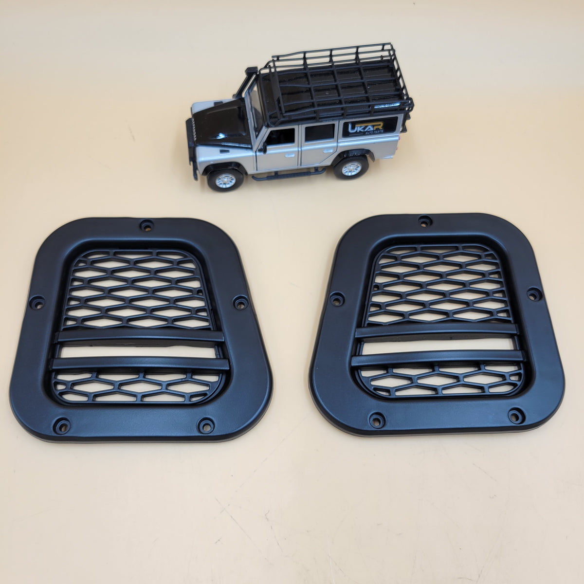 LR DEFENDER -16 Satin Gloss Black Sport Side Intake Vent SET of LH&RH BA5920UKM