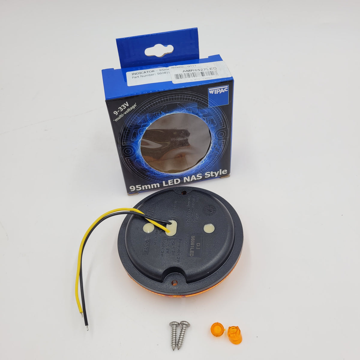 Coloured LED Amber Indicator Light 95mm Part AMR6527LED