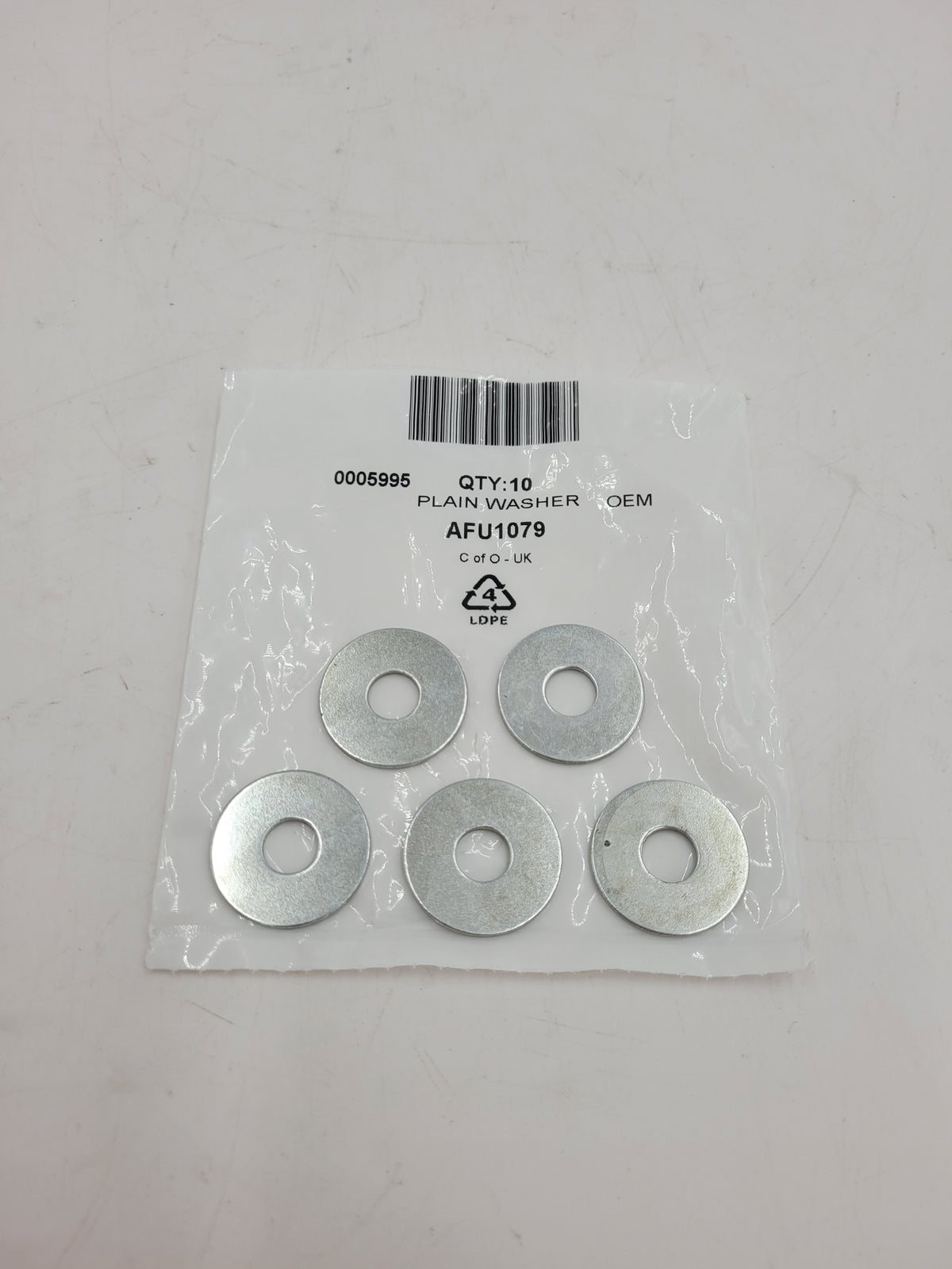 PLAIN WASHER Part AFU1079 set by 5