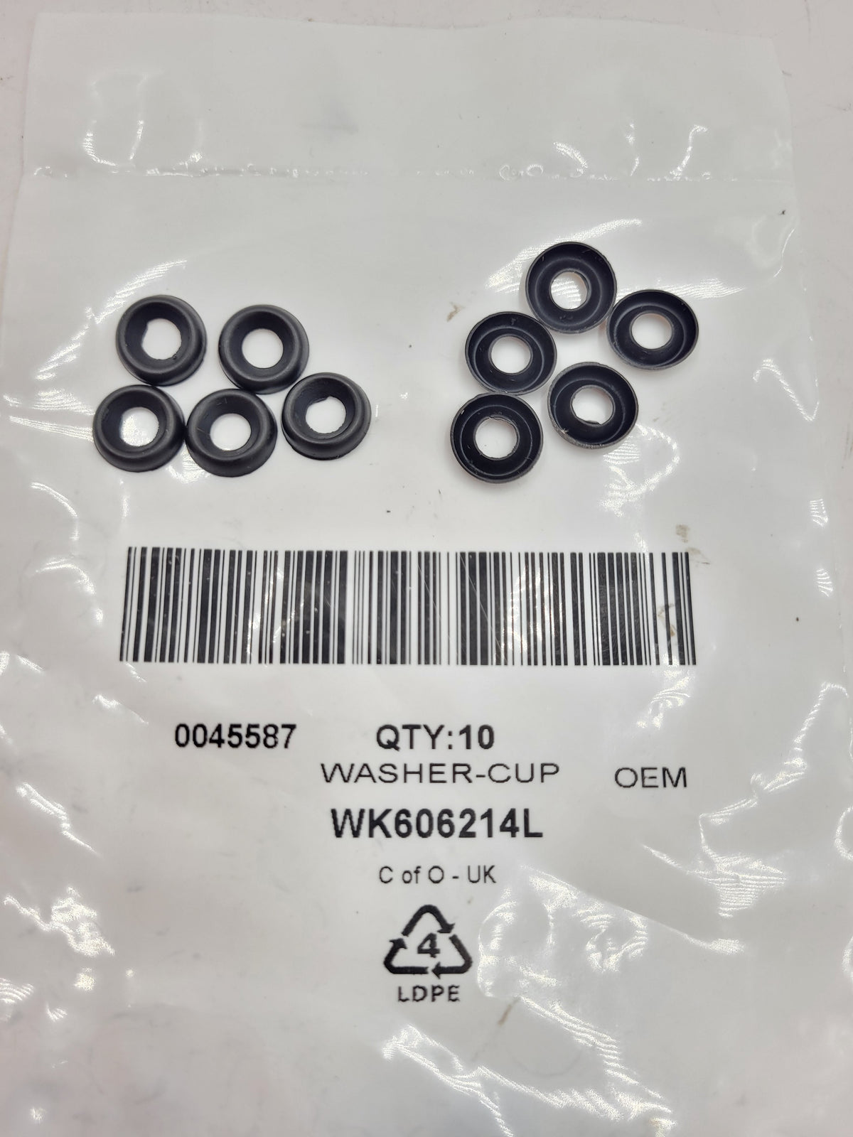 Land Rover Defender Cup Washer Inst Panel to Cowl Set WK606214L OEM set by 10