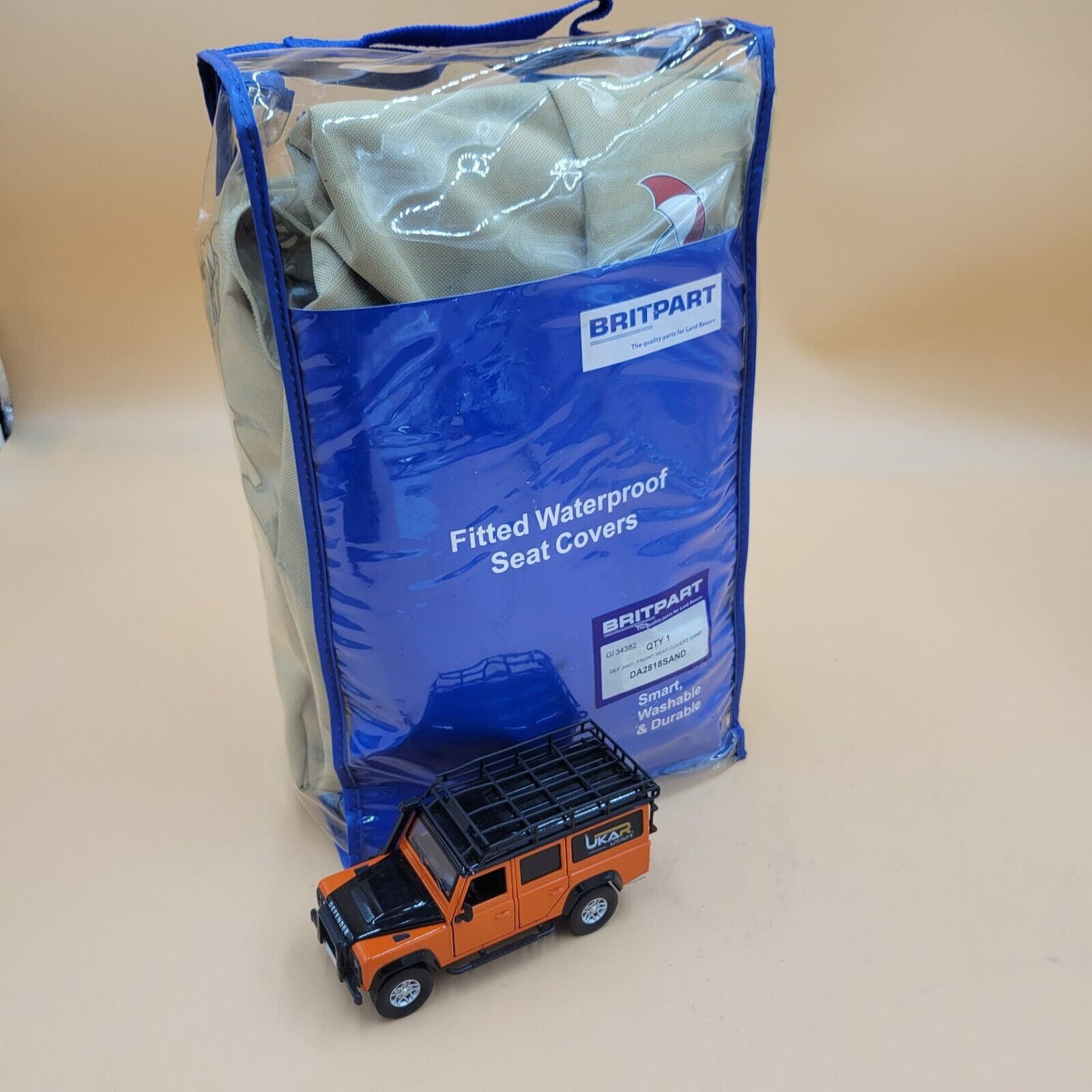 Details about LAND ROVER DEFENDER 110 2007-ON FRONT SEATS WATERPROOF SEAT COVERS SET SAND