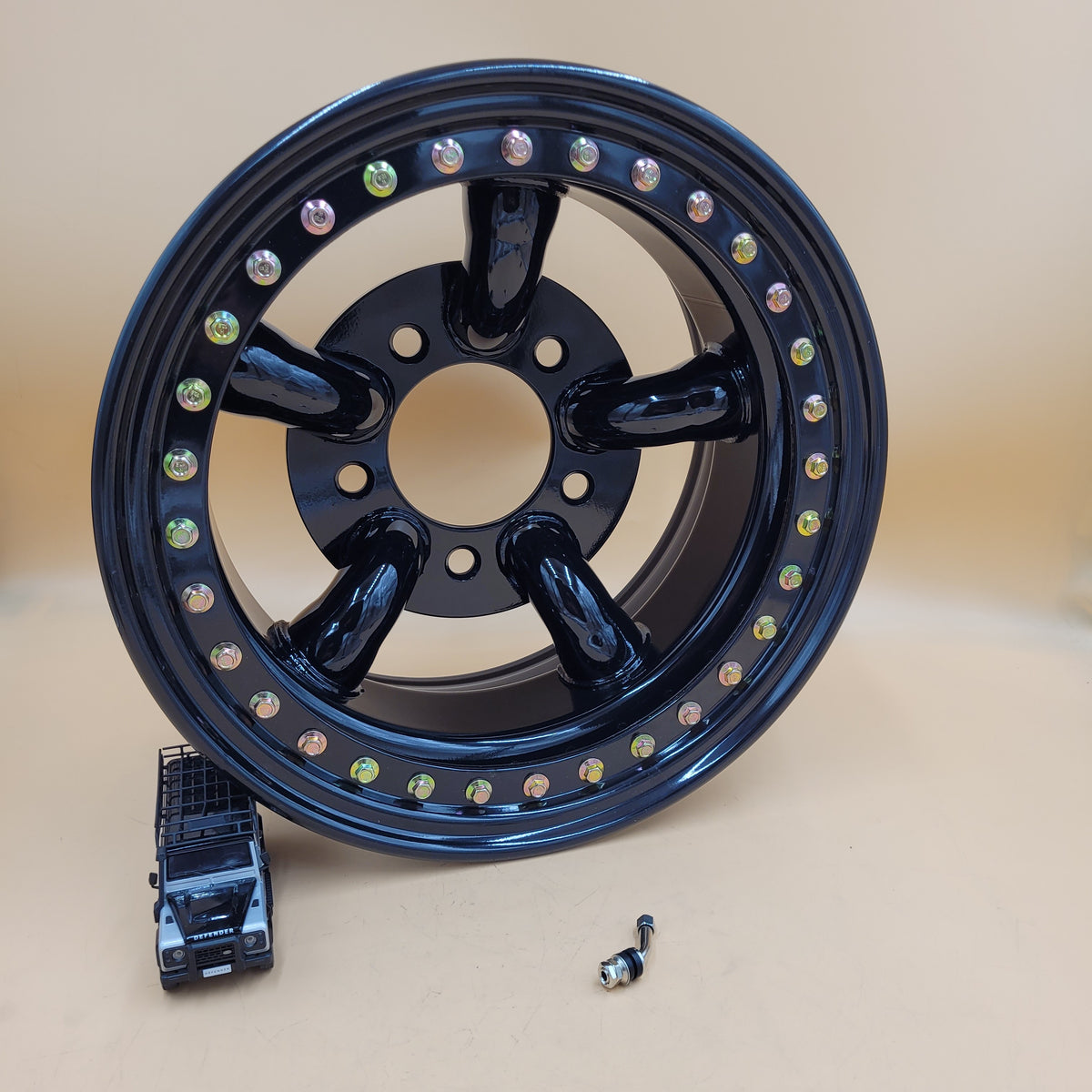 LR Defender /Discovery I /RR Classic Real Beadlock Wheels 16x10 Gloss Black