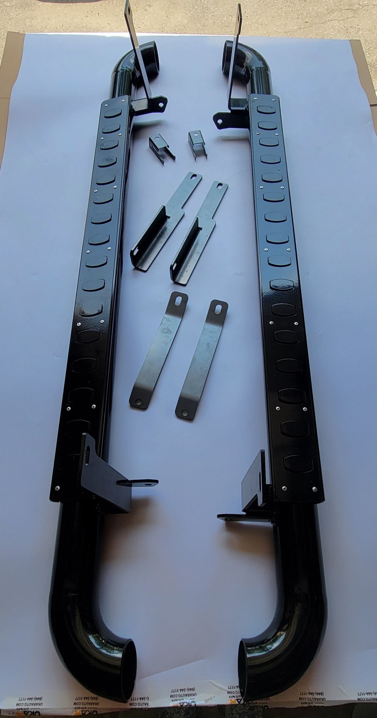 Land Rover DEFENDER 110 Side Steps Black Fire & Ice Style Part LR008375BTK