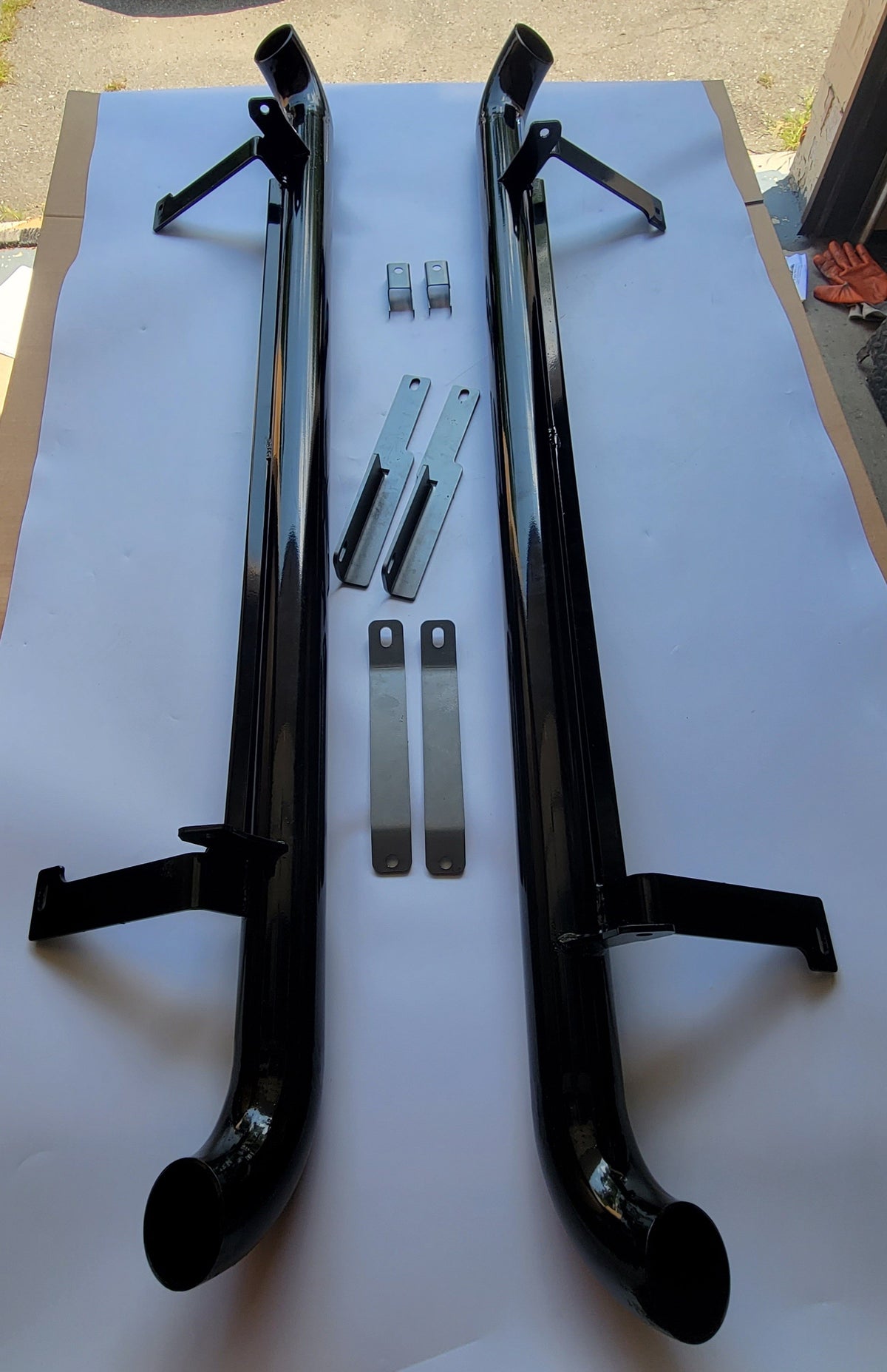Land Rover DEFENDER 110 Side Steps Black Fire & Ice Style Part LR008375BTK