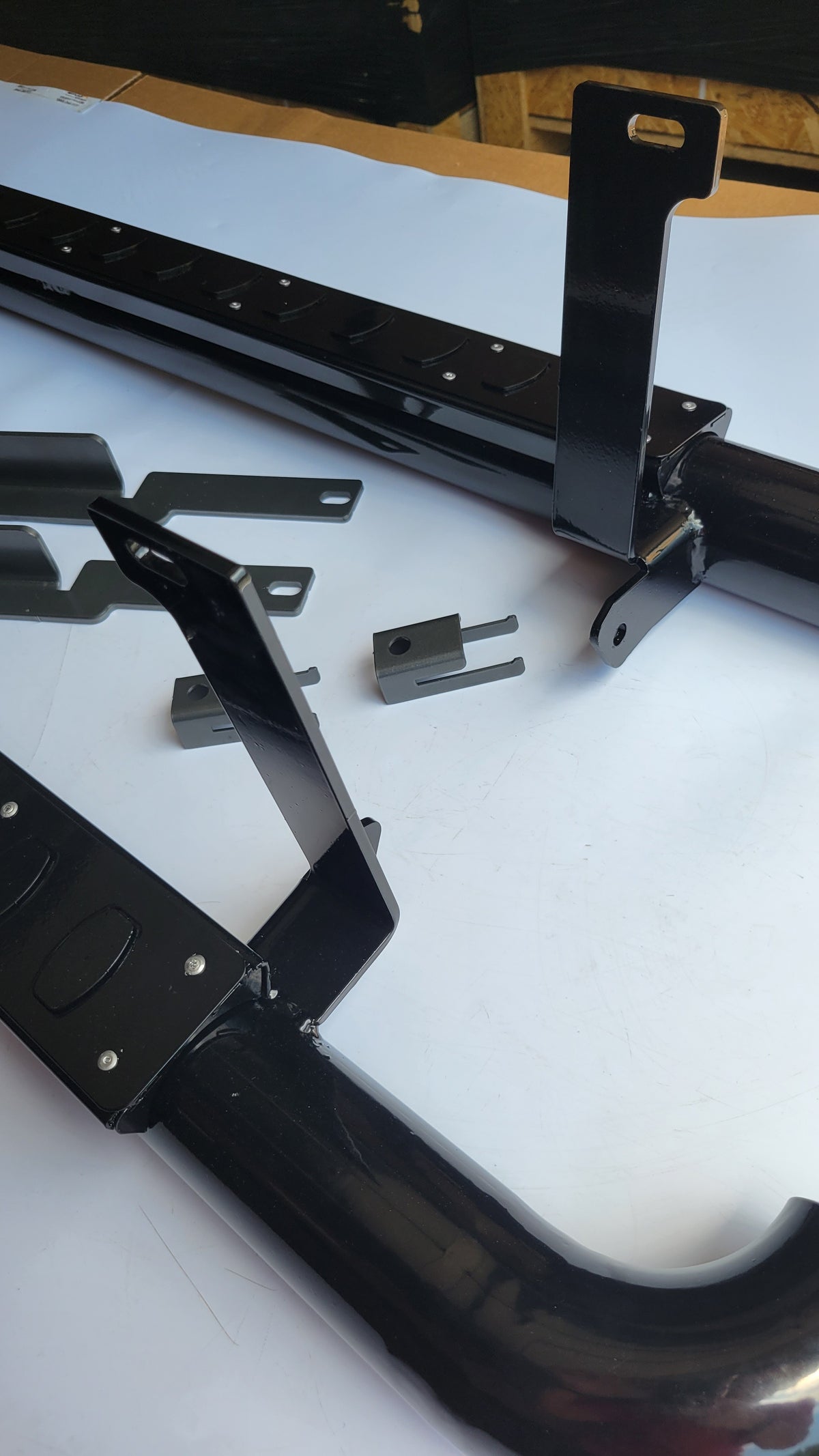 Land Rover DEFENDER 110 Side Steps Black Fire & Ice Style Part LR008375BTK