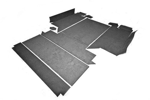 LR DEFENDER 110" -16 PREMIUM BLACK CARPET 2ND ROW AND REAR BODY (Square Wheel Arches) EXT021-22