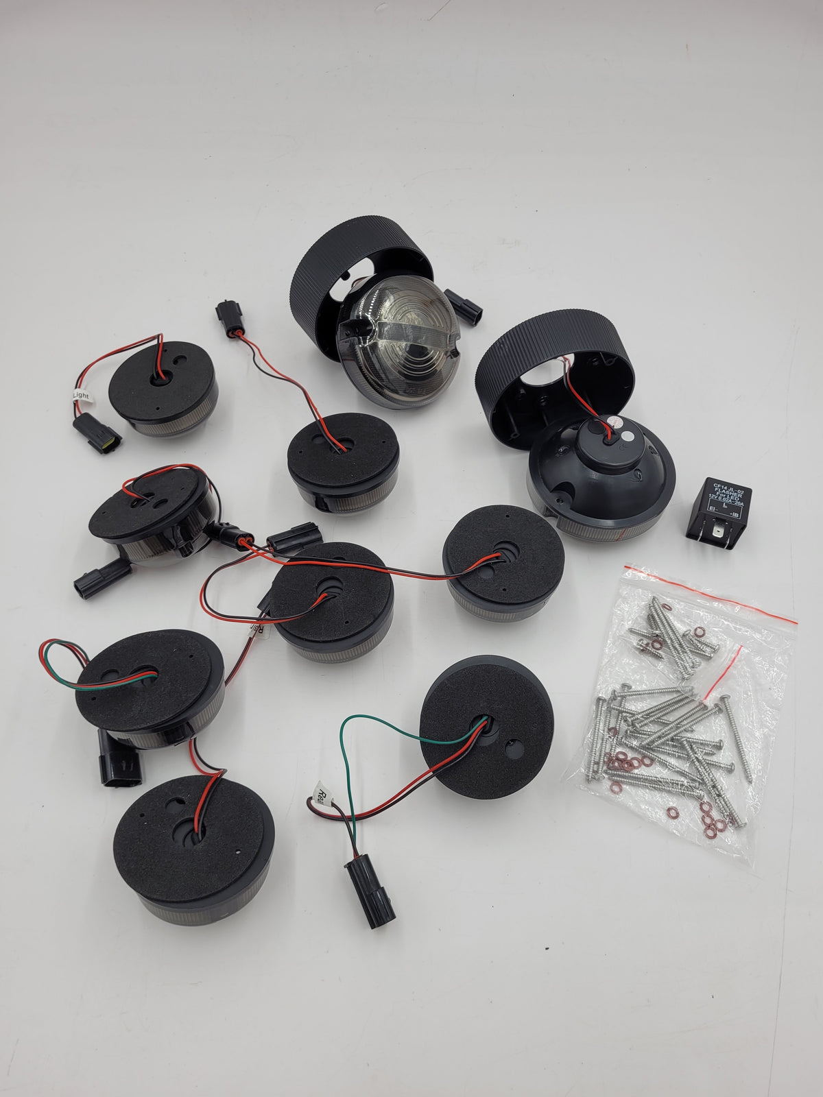 DEFENDER 1990-2016 LED 73 mm Smoked Lamp Upgrade Kit V-20431037