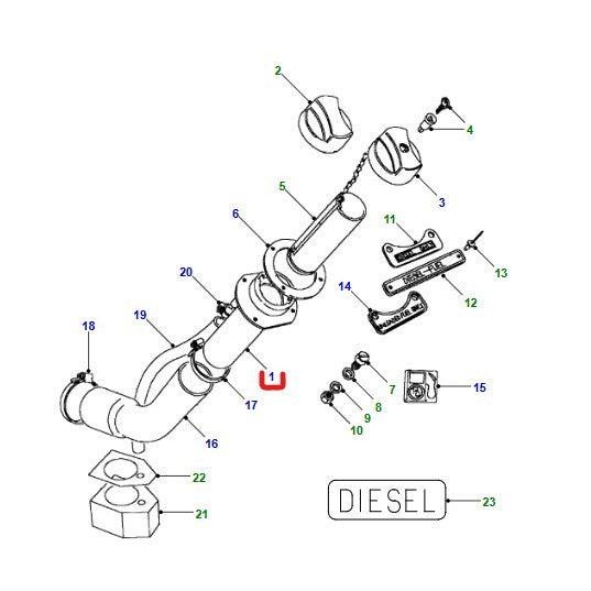 LR DEFENDER -06 Fuel Filler Neck Tube Part NTC2676