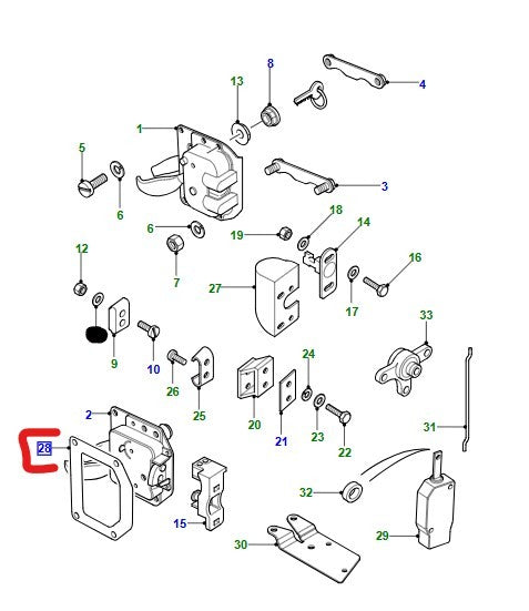 LR DEFENDER -16 Rear End Door Lock Gasket / Seal MXC9455