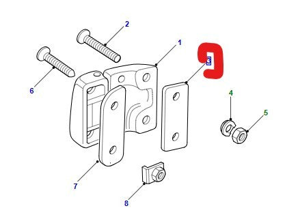 LR SERIES DEFENDER -16 Hinge Shim Fits to Door Side of Each Hinge MWC1898 SETX2