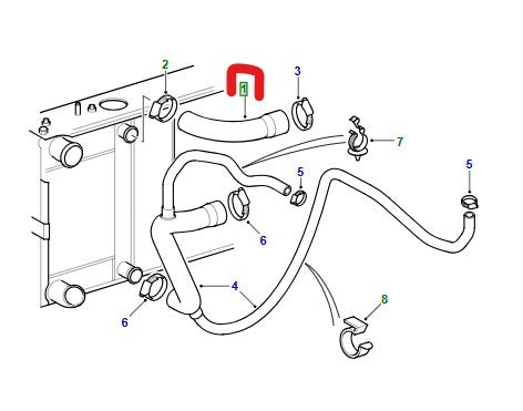 LAND ROVER DISCOVERY 1 1989-1998 300 TDI RADIATOR COOLANT TOP HOSE ESR2491