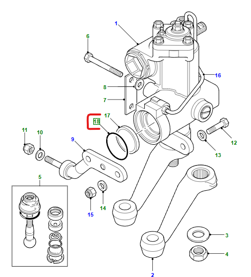 LR DEFENDER -16 STEERING BOX CLIP RETAINING Part LR035213