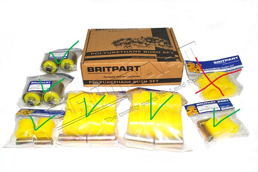 LR DISCOVERY II Yellow Poly Bush Kit (Not Full KIT) DC7001
