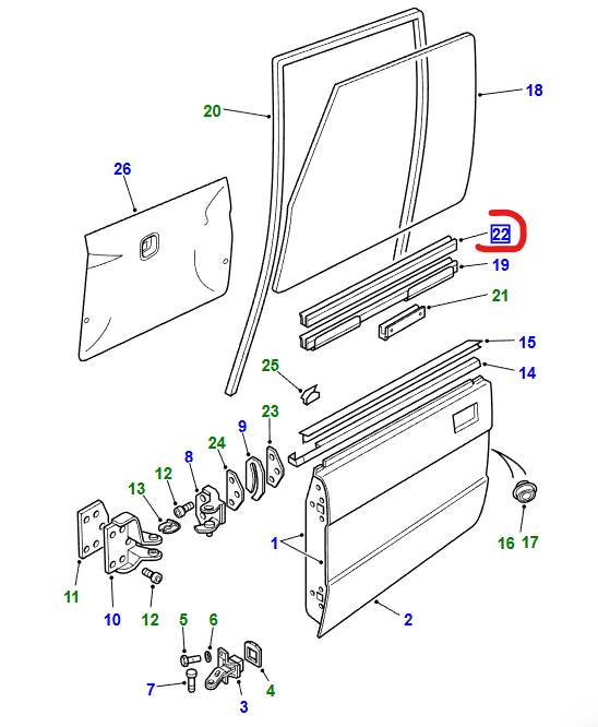 LAND ROVER RANGE ROVER CLASSIC WINDOW LIFT CHANNEL SEAL TO`94 MUC2325