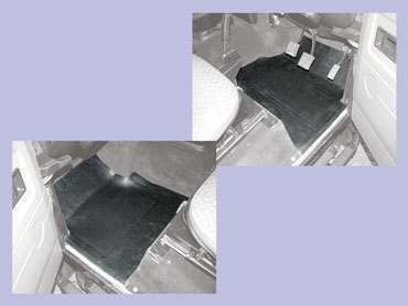 LR DEFENDER Front Rubber Footwell Mat Set Pair In Black DA4502