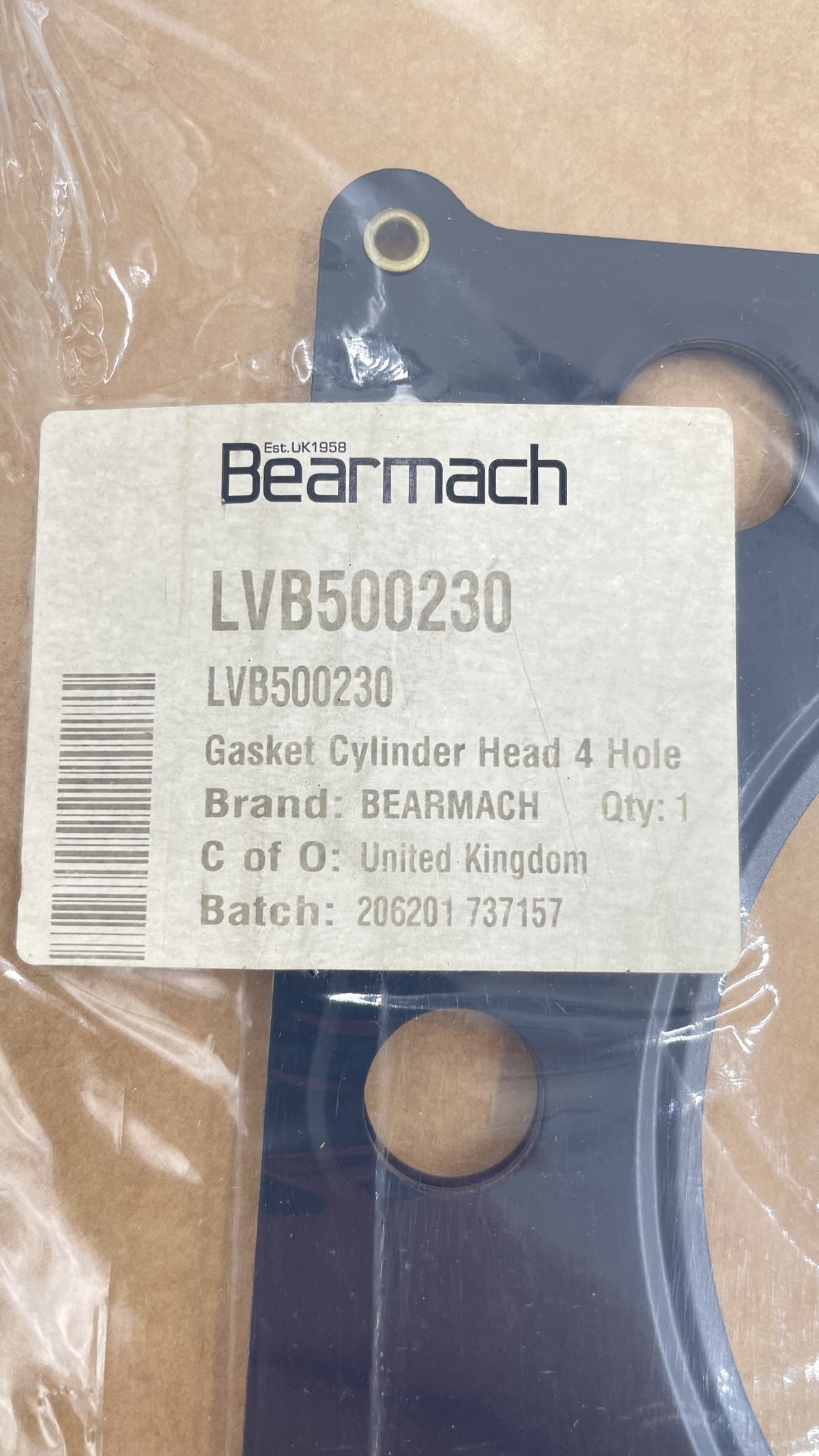 LR DEFENDER 200/300TDI 1.6mm 4-Hole Cylinder Head Gasket LVB500230