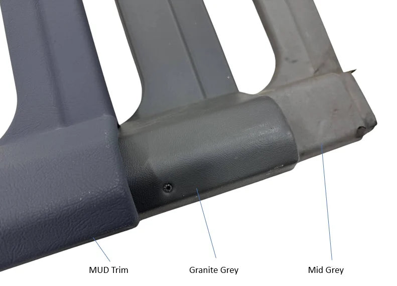 DEFENDER 90/110 -06 Station Wagon Rear Quarter Window Dark Grey Trim SET MUD-0109