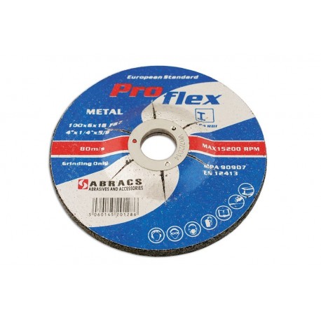 Abracs Metal Grinding Discs 100mm x 6.0mm Pack 10 Part 32190