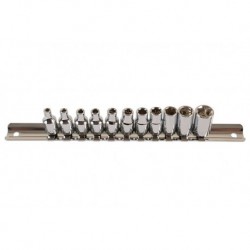 Socket Set on Rail - BA 1/4''D 11pc Part 3399