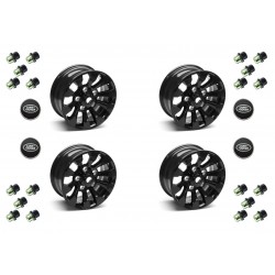 Set of Four (4) - 18'' Sawtooth Alloy Wheel Part BA3460B / LR025862A With Lugs and Caps