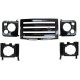 Land Rover Defender Silver SVX Style Front Grille & Headlamp Surround Kit