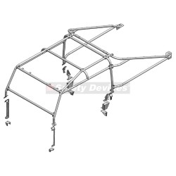 Safety Devices Roll Cage L260 Double Cab High Capacity Pick Up Multi Point Bolt-in Part RBL2607SSS