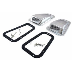Land Rover Defender stainless steel wing top air intake grill pair left & right