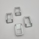 Aluminum Alloy Defender Door Lock Finisher Silver Set of 4 SAP-DEF-129