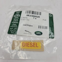Land Rover Defender 90 Label Diesel Fuel Part WLE000020