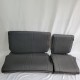 Land Rover Defender 110 130 up to 2007 Grey 60/40 Bench Seat Trim Kit with a second row split bench EXT359-DGV