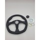 LR MOMO 350mm STEERING WHEEL QUARK BLACK/AIR LEATHER DA5726