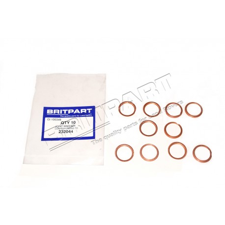 Set of 10 Oil Relief Valve Sealing Washers Part 232044