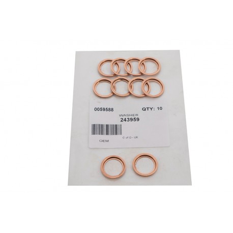 SET of 10 Defender Sump Plug Washer Part 243959