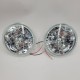 UNIVERISAL ROUND LAMP 7" LED HALO LIGHT SET CRYSTAL Headlight Set BA070HC