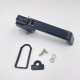 LR DEFENDER 87-06 Door Handle Assy FR RH Gloss Black With Gasket JM-99006B / MXC7652GB